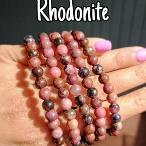 Rhodonite Crystal Bracelet